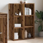 vidaXL Bibliothèque/Buffet vieux bois 66x30x98 cm bois d'ingénierie