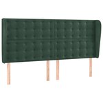vidaXL Sommier à lattes de lit matelas et LED Vert foncé 180x200 cm