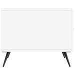 vidaXL Table basse avec tiroir Blanc 49 x 50 x 40 cm Bois d'ingénierie