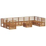 vidaXL Ensemble de canapés d'extérieur 11 pc Naturel