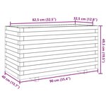 vidaXL Jardinière cire marron 90x40x49 5 cm bois de pin massif