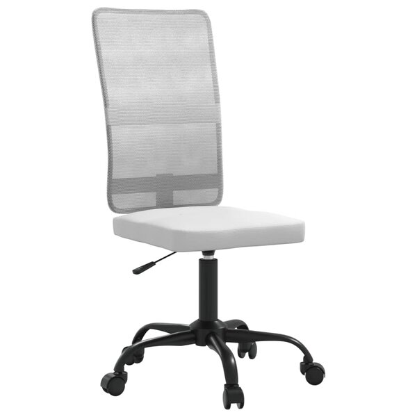 vidaXL Chaise de bureau réglable en hauteur blanc tissu en maille