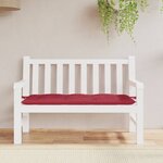 vidaXL Coussin de banc de jardin rouge bordeaux 120x50x7 cm