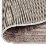 vidaXL Tapis lavable antidérapant 120 cm beige