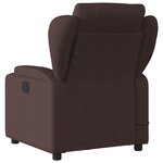 vidaXL Fauteuil de massage inclinable Marron foncé Tissu