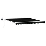 vidaXL Auvent Rétractable Noir 400 × 300 cm Tissu et acier