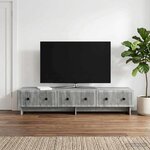 vidaXL Meuble TV 147 x 34 5 x 30 cm Sonoma gris Bois d'ingénierie