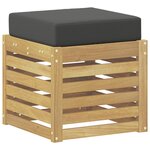 vidaXL Banc de Jardin Bois d'Acacia Massif Blanc