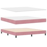 vidaXL Lit à ressorts avec matelas noir 100x200 cm en velours Rose