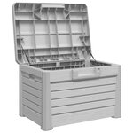 vidaXL Boîte à coussins d'extérieur gris 73x50 5x46 5 cm polypropylène