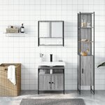 vidaXL Ensemble de meubles de salle de bain 3 Pièces Sonoma gris