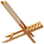 vidaXL Chaises de jardin pliantes lot de 6 beige bois d'acacia massif