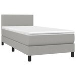 vidaXL Sommier à lattes de lit avec matelas Gris clair 80x200 cm Tissu