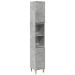 vidaXL Ensemble de meubles de salle de bain 3 Pièces gris béton