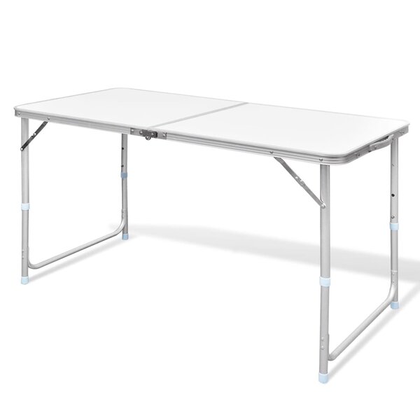 vidaXL Table pliable de camping Hauteur réglable Aluminium 120x60 cm