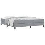vidaXL Lit à ressorts avec matelas Gris clair 180 x 200 cm tissu