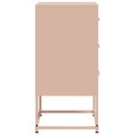 vidaXL Table de chevet rose 36x39x78 cm acier