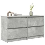 vidaXL Meuble TV gris béton 100x35x54 cm bois d'ingénierie