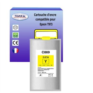 Cartouche compatible avec Epson WF-C869R  C869RD3TWFC remplace Epson  T9734 - Jaune - 22 000 pages