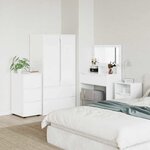 vidaXL Armoire de rangement Blanc brillant 40 x 48 x 81 cm