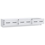 vidaXL Meuble TV Blanc 147 x 34 5 x 27 cm Bois d'ingénierie