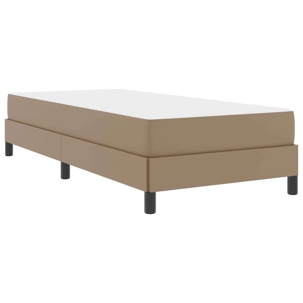 vidaXL Lit avec matelas Cappuccino 100 x 200 cm Faux cuir