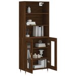 vidaXL Buffet haut Chêne marron 69 5x34x180 cm Bois d'ingénierie