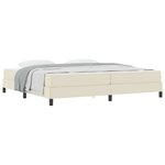 vidaXL Cadre de lit avec matelas Crème 200 x 200 cm tissu
