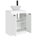 vidaXL Meuble de salle de bain avec évier Blanc 54 x 35 x 83 cm