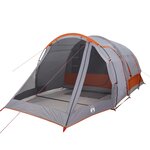 vidaXL Tente de camping tunnel 4 personnes gris imperméable
