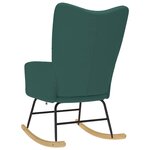 vidaXL Chaise à bascule Vert foncé Tissu