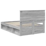vidaXL Cadre de lit avec tiroir Gris Sonoma 120 x 190 cm Pin massif