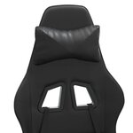 vidaXL Chaise de jeu pivotante Noir Similicuir