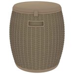 vidaXL Boîte de rangement de jardin 4 en 1 marron clair polypropylène