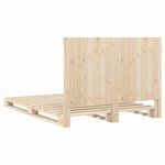 vidaXL Cadre de lit sans matelas avec tête de lit bois massif
