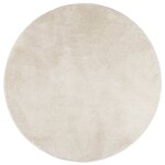 vidaXL Tapis OVIEDO à poils courts beige Ø 80 cm