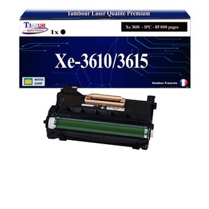 T3AZUR -Kit Tambour compatible avec Xerox Phaser 3610  3610Vdn / WorkCentre 3615  3615Vdn (106R02722/ 106R02731/ 106R02720) - Noir