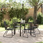 vidaXL Ensemble de salle à manger de jardin 5 pièces Noir Rotin PVC