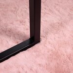 vidaXL Tapis en Fourrure Synthétique de Lapin Olite Rose Ø 100 cm