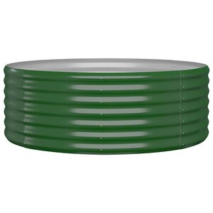 vidaXL Lit surélevé de jardin Acier galvanisé 100x100x36cm Vert