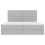 vidaXL Lit avec rangement et matelas Gris clair 200 x 200 cm Velours