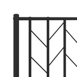 vidaXL Cadre de lit métal sans matelas avec pied de lit noir 90x200 cm