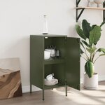 vidaXL Buffet vert olive 36x39x79 cm acier