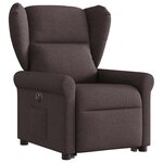 vidaXL Fauteuil inclinable électrique marron foncé tissu