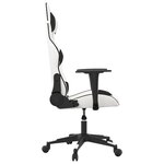 vidaXL Chaise de jeu Blanc et noir Similicuir