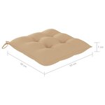 vidaXL Chaises de jardin lot de 4 avec coussins Bois d'acacia massif