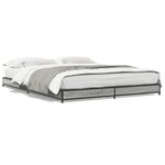 vidaXL Cadre de lit sans matelas sonoma gris 140x190 cm