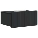 vidaXL Cabinet de chevet mural avec tiroir Noir 49 x 34 5 x 24 cm
