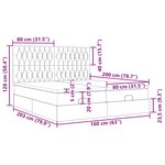 VidaXL Cadre de lit ottoman et matelas gris clair 160x200cm velours