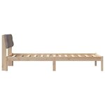 vidaXL Cadre de lit Marron et taupe 90 x 200 cm Bois massif en pin